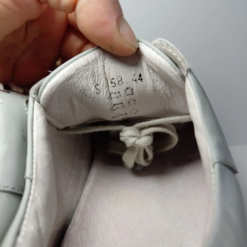 Raf Simons Leather Low-Top Designer Light Gray Sneakers Men's Size 11 - EU 44